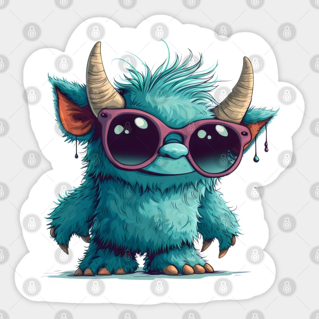 Cute Fluffy Monster Sticker by Obotan Mmienu